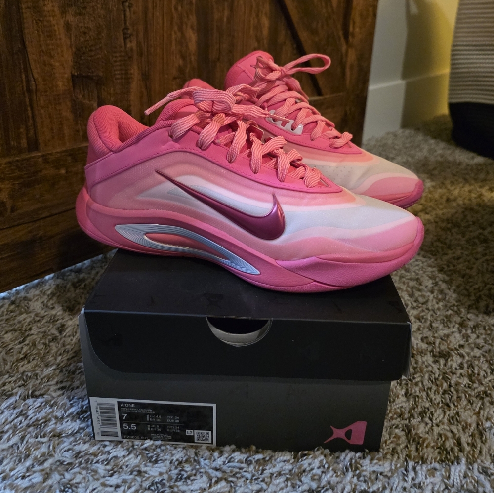 A'ja Wilson Nike A'One Shoe ORIGINAL Hyper Pink/Laser Pink